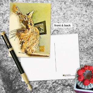 Denk aan Jou Kitten Hart Neus Waterverf Briefkaart