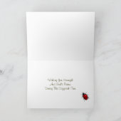 Denk aan jou: kolibrie, madeliefjes, lieveheersbee kaart (Binnen)