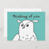 Denk Aan Jou Lieve Uil Briefkaart (Voorkant / Achterkant)
