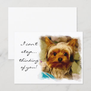 Denk aan jou met Love Yorkie Briefkaart