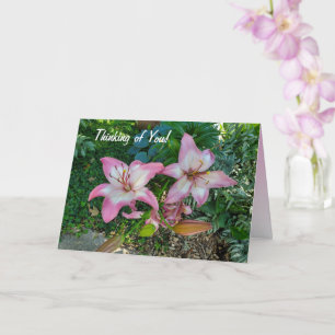 Denk aan jou, Pink Lily Kaart