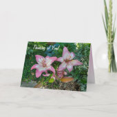 Denk aan jou, Pink Lily Kaart (Voorkant)