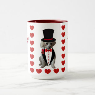 Denk Aan Jou Poodle Rood Witte Koffiemok Mok