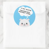 Denk aan jou ronde sticker (Tas)