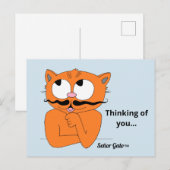 "Denk aan jou..." schattige snuitkat Briefkaart (Voorkant / Achterkant)