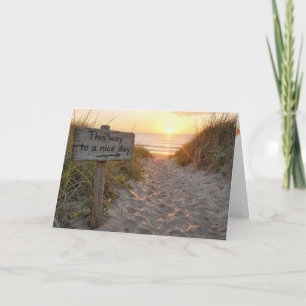 Denk Aan Jou Strand Bord Kaart