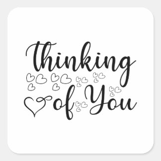 Denk aan jou vierkante sticker