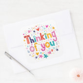 Denk aan jou vierkante sticker (Envelop)