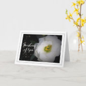 Denk aan jou White Lisianthus Kaart (Gele Bloem)
