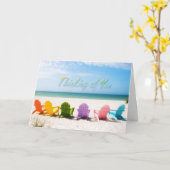 Denk aan jullie Beach Chairs Kaart (Gele Bloem)