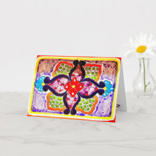 Denk aan jullie kleurrijke Talavera Mexicaanse gro Kaart