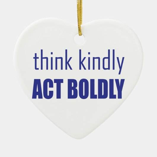 Denk aan Kindly, Act Bolly Keramisch Ornament (Voorkant)