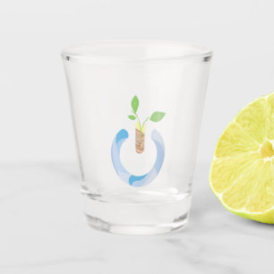 Denk aan kracht shot glas