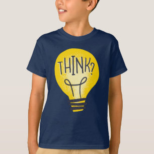 DENK AAN LICHTBULB T-SHIRT