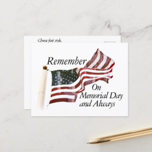 Denk aan Memorial Day Briefkaart