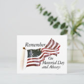 Denk aan Memorial Day Briefkaart (Staand voorkant)