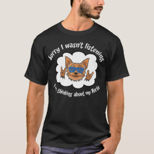 Denk aan mijn Yorkie Sunbril Dog Premium T-shirt