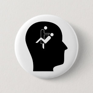Denk aan orthodontie ronde button 5,7 cm