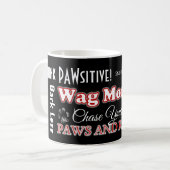Denk aan PAWsitive Paw Print Coffee Cup Koffiemok (Voorkant links)