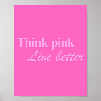 Denk aan Pink Wall Poster Art