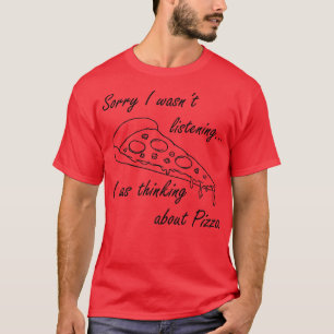 Denk aan Pizza Italiaans eten Pizza Chef T-shirt