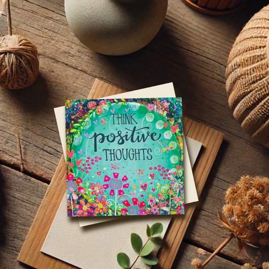 Denk aan positieve gedachten Moedig inspiratie aan