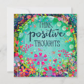Denk aan positieve gedachten Moedig inspiratie aan (Voorkant)