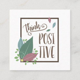 Denk aan positieve motivatie om vether boho te cit vierkante visitekaartje