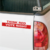 Denk aan rode stem bumpersticker (Op Truck)