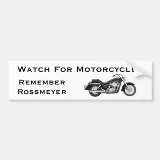 Denk aan Rossmeyer Bumpersticker