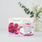 Denk aan roze thea briefkaart (Staand voorkant)