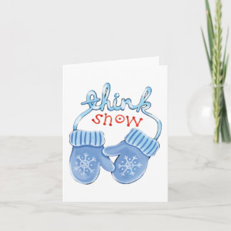 Denk aan SneeuwMittens Feestdagen Kaart