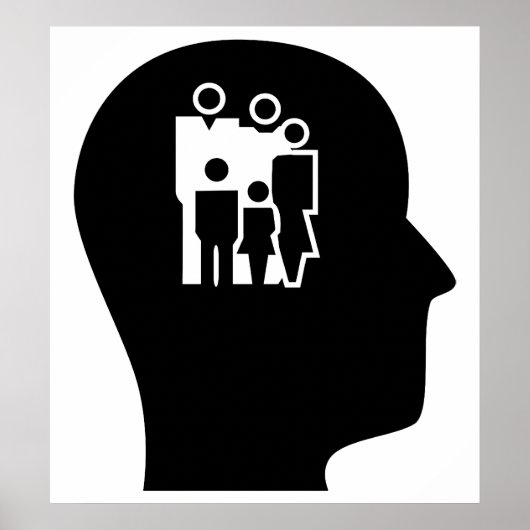 Denk aan sociaal werk poster (Voorkant)