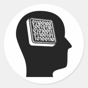 Denk aan softwaretechniek ronde sticker