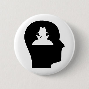 Denk aan spionage ronde button 5,7 cm