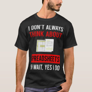 Denk aan Spreadsheet Tabellen T-shirt