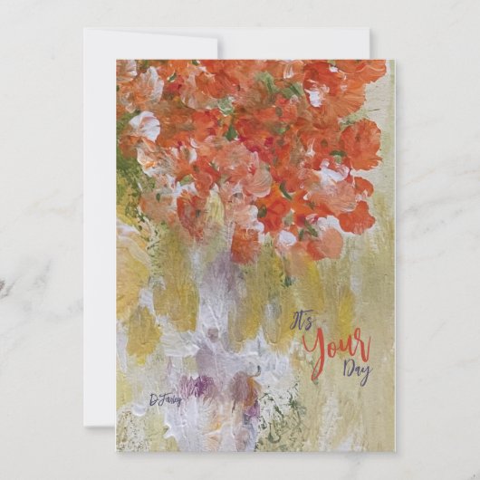 Denk aan Spring Flat Note Kaart (Voorkant)