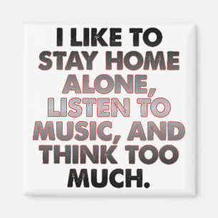 Denk aan te veel grappige introvert Fridge Magnet Magneet