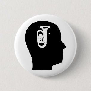Denk aan Tuba Ronde Button 5,7 Cm