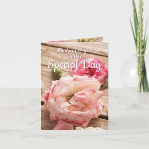 Denk aan u op deze speciale dag  Auto's voor groet Kaart