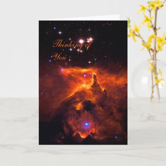 Denk aan u - Star Cluster Pismis 24 Kaart (Gele Bloem)