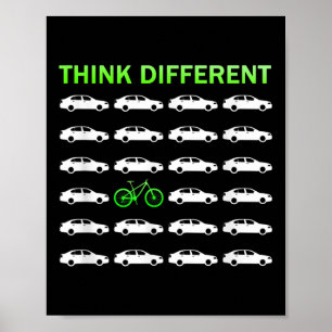 Denk aan verschillende fietsbescherming poster