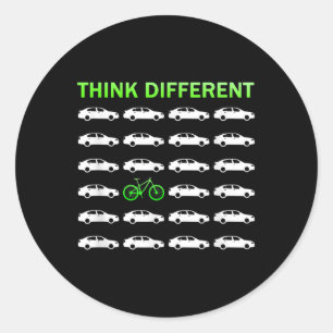 Denk aan verschillende fietsbescherming ronde sticker