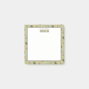 Denk aan vet olijfgroen brainstormen post-it® notes