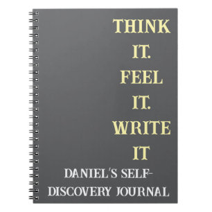 Denk aan Voel Schrijf Custom Reflective Journal Notitieboek