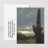 Denk aan You Saguaro Cactus Photo Peace Briefkaart (Voorkant / Achterkant)