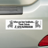 Denk aan Zebras...EDS Bumpersticker (Op auto)