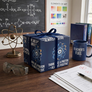 Denk als een Proton Altijd Positief Wetenschap Cadeaupapier