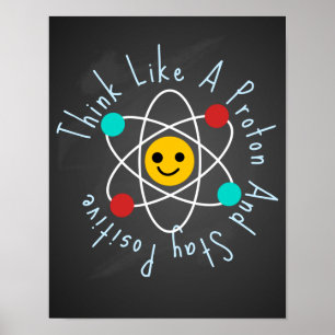 Denk als een proton en blijf een positief klasloka poster