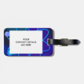 Denk als een proton en blijf positief bagagelabel (Achterkant horizontaal)